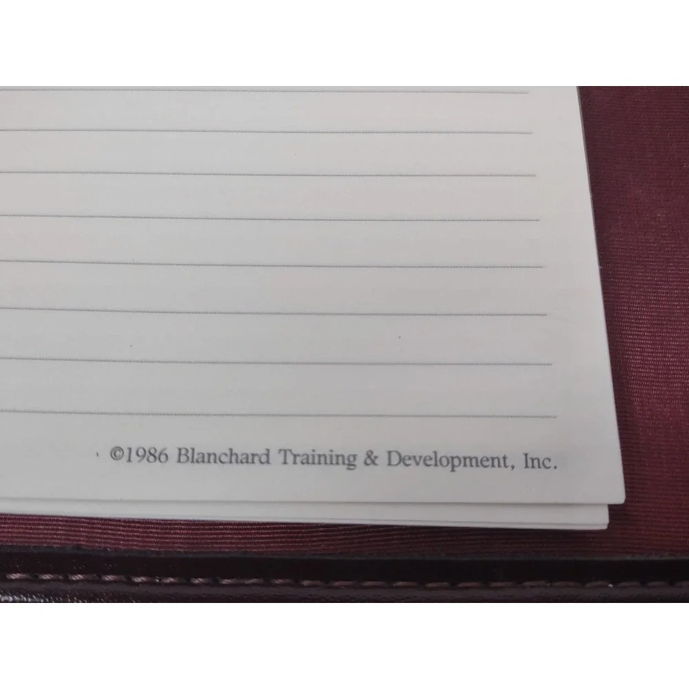 VTG 1998 FRANKLIN QUEST Leather 7-Ring Planner Binder ORGANIZER USA Burgundy